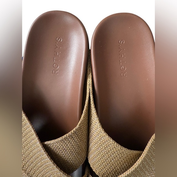 Rothy’s The Slide Sandals Women’s Size 10 Gold Shimmer Knit Slip-On - Picture 3 of 6